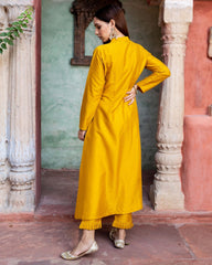 Mustard Katan Silk 2 Piece D2012