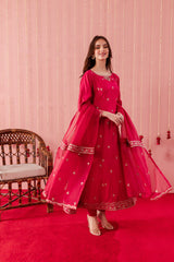 Raw Silk Embroidered Dress - SP02