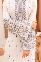 2PC Summer Embroidered Dress- 1046