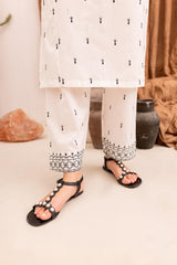 2PC Summer Embroidered Dress- 1046