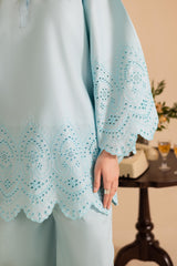 Summer Schiffli Embroidered Co-Ord - 1152