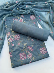 BRZ 005 - Karandi Embroidered 3PC Suit