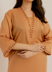 Beige Embroidered dress