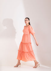 Peach Petal Dress