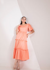 Peach Petal Dress