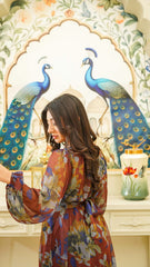 Midnight Floral Elegance Dress