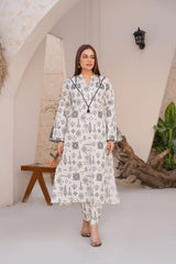 Classic White Intricate Lawn Suit - Ready to Wear 2PC