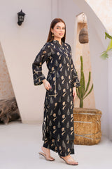 Elegant Black Floral Lawn Suit - Ready to Wear