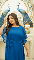 Royal Sapphire Flare Dress