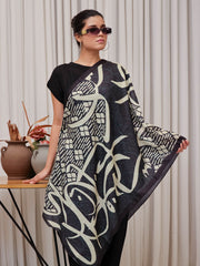 Mehar Stole (Black and beige)