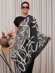 Mehar Stole (Black and beige)