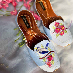 “Bella Loafers limited edition Khussa shoes for women, multicolor premium leather, handcrafted Pakistan”