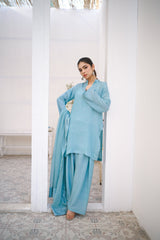 Cyan - Farshi Shalwar Set