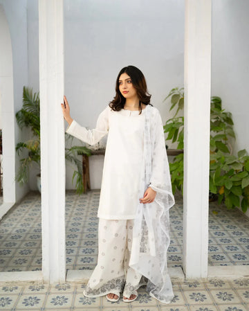 White Kurta Set