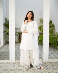 White Kurta Set