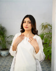 White Kurta Set