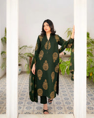 Bottle Green Kurta Set