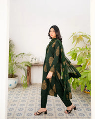 Bottle Green Kurta Set