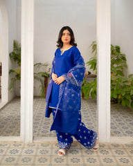 Royal Blue Farshi Shalwar Suit