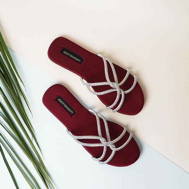 Maroon Passion Slides - Jooti Shooti
