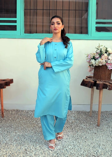 Ansha Co-Ord Set | Aqua Blue TNG by MD