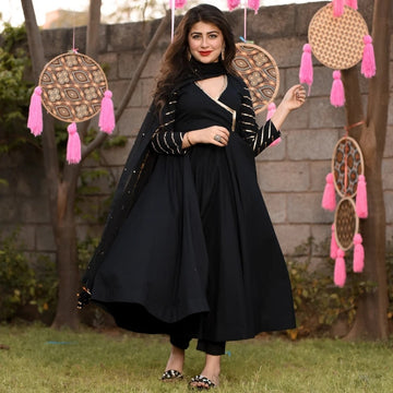 Angrakha Black Suit Set D2027