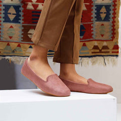 Tea Pink Loafers - Jooti Shooti