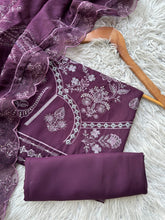 NU12 - Nureh Unstitched Embroidered Doriya 3P