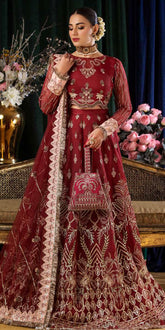 AR 02 - Unstitched Organza Luxury Lehenga