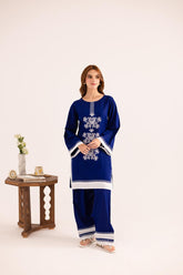 2PC Summer Embroidered Dress - 1138