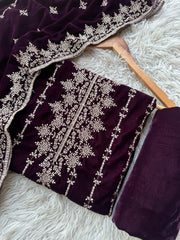 CV8 - Charizma Velvet Embroidered 3P