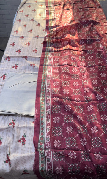 SA12 - Safina Unstitched Printed Lawn 3P