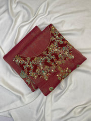 Rust Plum - Hand Embroidered 2P