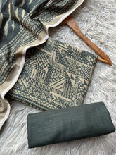 SA63 - Safina Printed Khaddar Jacquard 3P