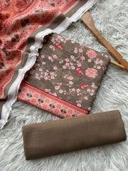 SA81 - Safina Printed Khaddar Jacquard 3P