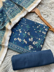 SA67 - Safina Printed Khaddar Jacquard 3P