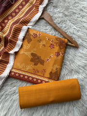 SA73 - Safina Printed Khaddar Jacquard 3P