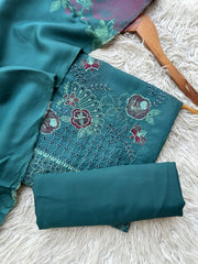 NU3 - Nureh Unstitched Embroidered Jacqaurd 3P