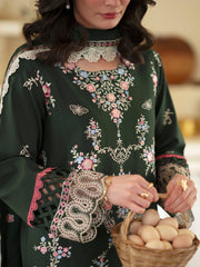 EM-011 | 3 PC Embroidered Luxury Lawn