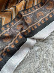 SA64 - Safina Printed Khaddar Jacquard 3P