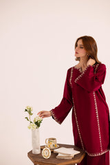 2PC Summer Embroidered Dress - 1144