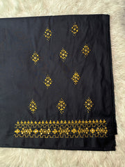 Grey Black - Hand Made Embroidered 3P
