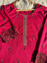 Pink Crimson - Unstitched Hand Embroidered 2P