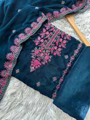 CV16 - Charizma Velvet Embroidered 3P