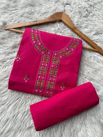 Reddish Pink Mirror Work - Kayseria Embroidered 2P