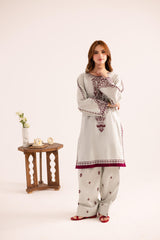 2PC Embroidered Dress - 1136