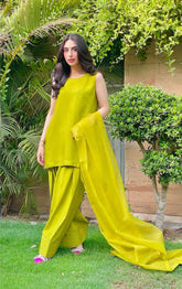 Parrot Green Farshi Shalwar