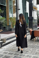 Flower embroidered two pc