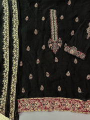 Black Emerald - Hand Embroidered 2P