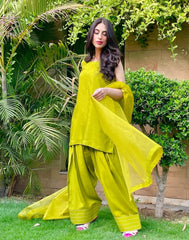 Parrot Green Farshi Shalwar